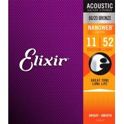 Acoustic guitar strings Elixir 80/20 Bronze 11-52 - Pack of 3 sets