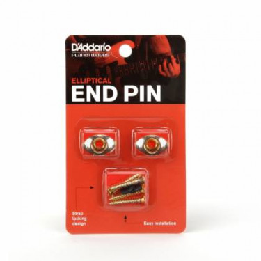 Planet Waves PWEEP302 Elliptical End Pin Gold Sicherheitsgurtpins für Gitarre